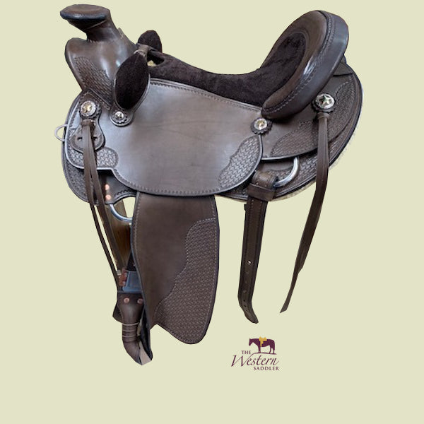 Top Saddlemaker Buckaroo Saddle with Basic 3D Equiscan Wooden Tree
