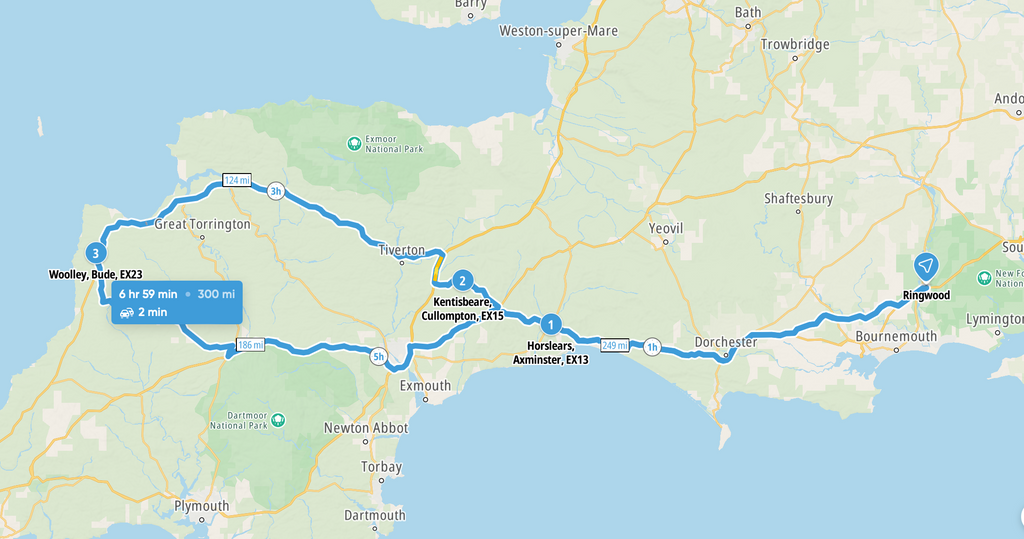 Trip to Devon and East Cornwall - 6th 29th March 2025 - Space Currently Available