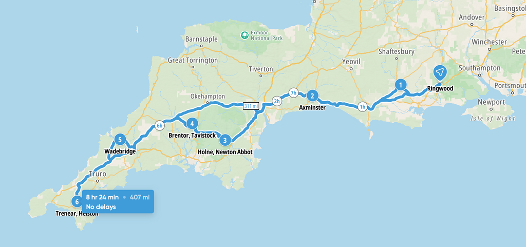Maria's Trip To South West England - 21st-23rd September 2025 - Space Currently Available