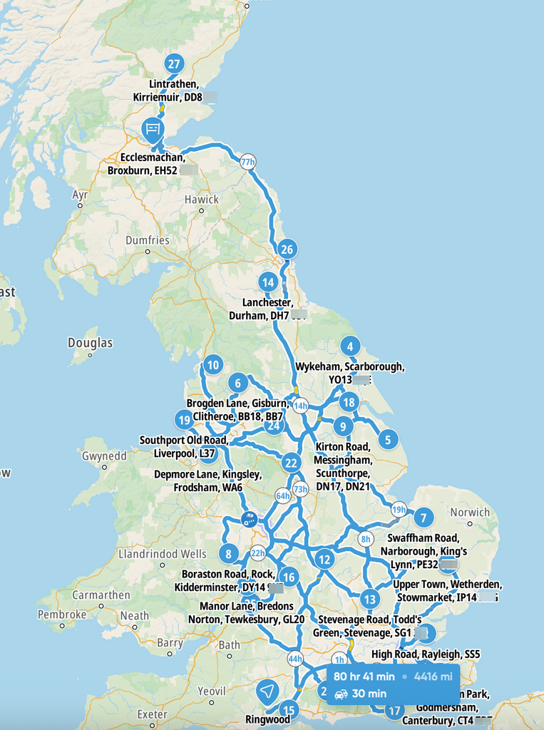 Maria's Trip To All Over England - 13th-18th September 2025 - Space Currently Available