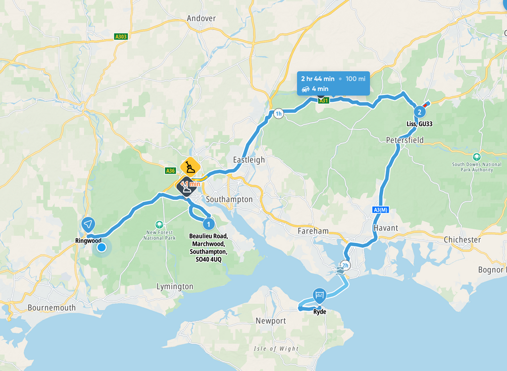 Maria's Trip To The Isle of Wight & Southern Central England -12th October 2025 - Space Currently Available