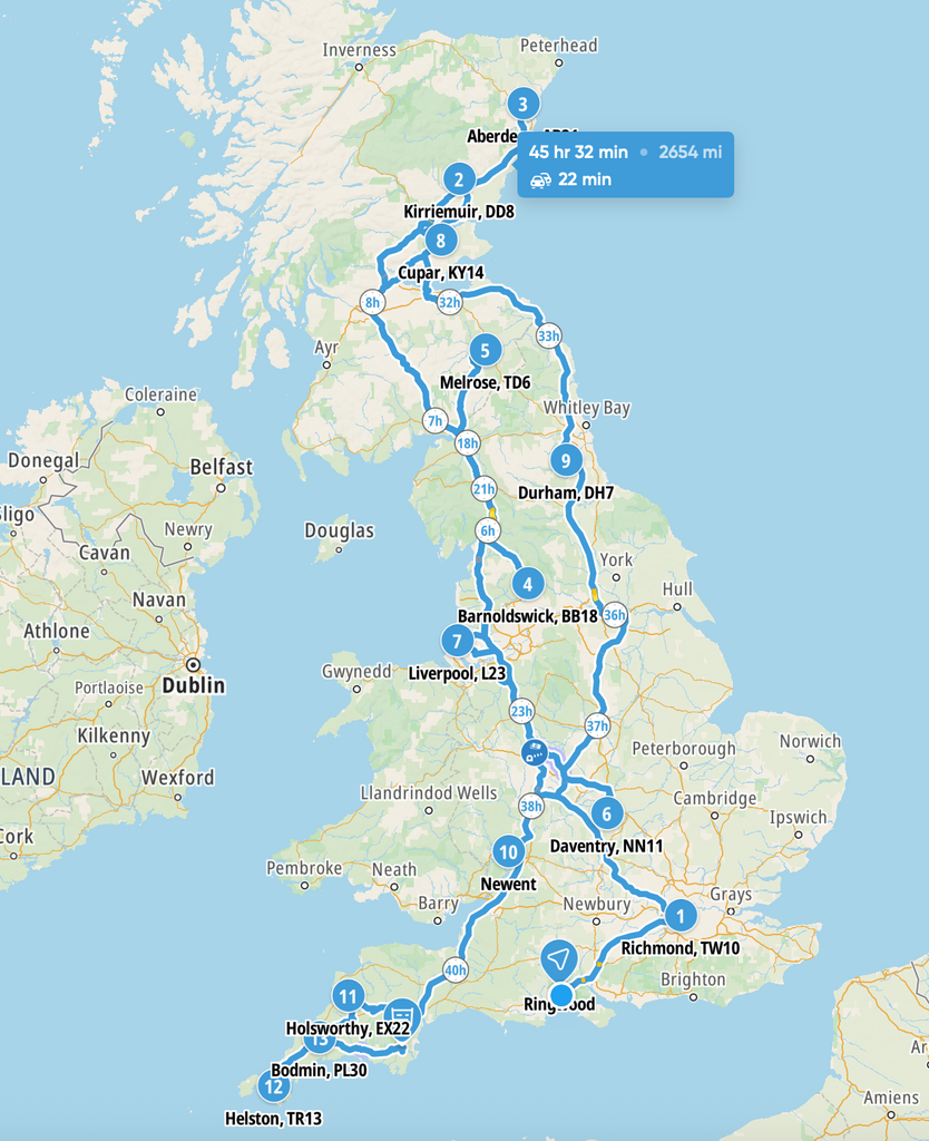 Maria's Trip To All Over the UK - November/December 2025 - Space Currently Available