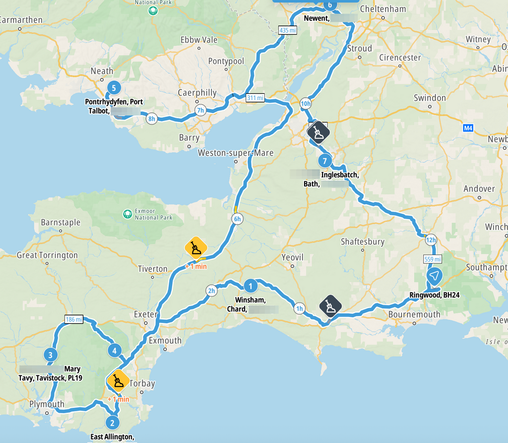 Maria's Trip to the West Country 17/18th November 2025 - Space Available