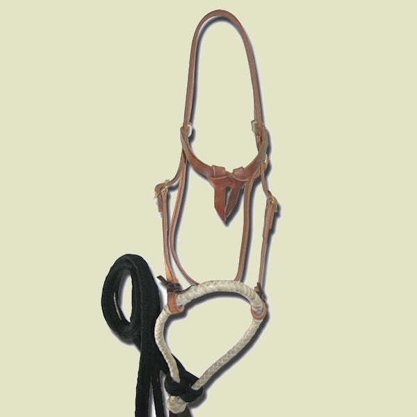 Horse Western Horse Western English Leather Bitless Sidepull Bridle Reins Pink 7708pk F