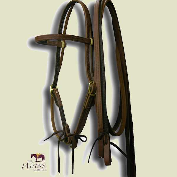 Buckaroo Harness Lined Ultimate Headstall and Rein Set