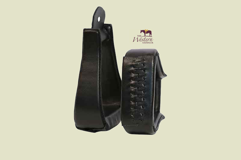 EDIX® Leather Covered Western Stirrups